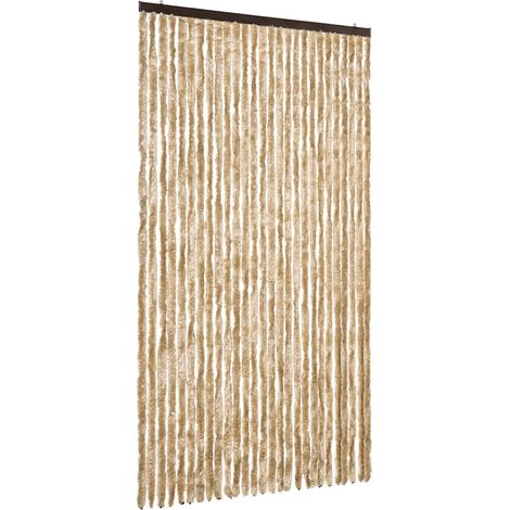 vidaXL Cortina mosquitera chenilla beige 118x220 cm (1/2)