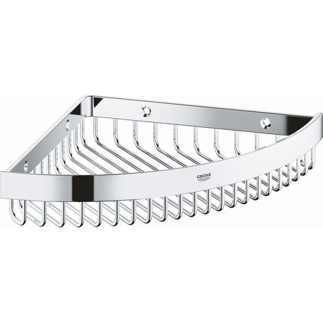 Panier porte-savon chromé pour montage d'angle – Dimensions 200 x 200 x 283 mm – GROHE StarLight éclatant – 40809000 (1/5)