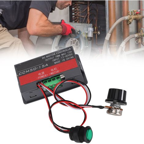 Drehzahlregler mit 3-stelliger Digitalanzeige für 15A 12-40V Gleichstrom-Bürstenmotoren (1/5)