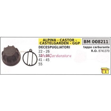 Tappo serbatoio carburante ALPINA decespugliatore 22 26 31 36 41 45 55  008211