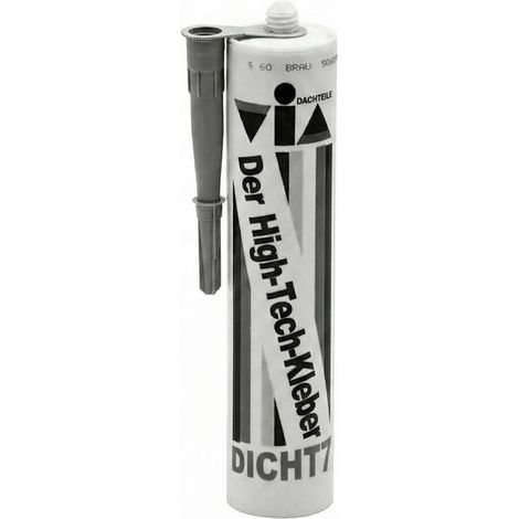 ZAMBELLI colle et mastic universel "DICHT7" 310 ml gris pour coller et sceller le plastique, le métal, le bois ou le verre