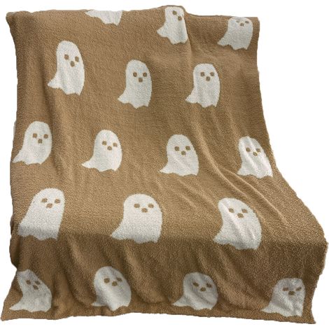 Couverture fantôme douce, confortable et respirante, idéale pour Halloween, pour regarder la télé ou camper. Couleur kaki, 100 x 150 cm, 650 g. (1/5)