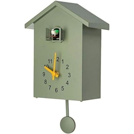 horloge murale de style scandinave horloge coucou par la fenetre petite horloge horaire doiseaux adapte pour un usage domestique (1/4)
