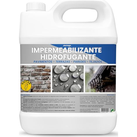 PLANTAWA Impermeabilizzante Trasparente Liquido 5L Invisibile, Nessuna Generazione di Film, Protezione Totale su Facciate, Cemento, Terrazze, Tetti Idrorepellente, Impermeabile (1/5)