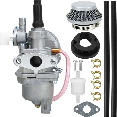 Kit carburatore con filtro aria, filtro carburante e tubo flessibile per motori a 2 tempi - Per mini moto, ATV, quad, moto da cross, buggy e go-kart da 43/47/49/50cc