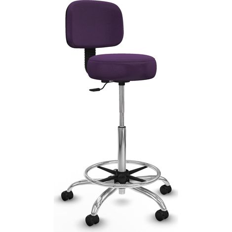 Taburete de oficina piqueras y crespo elegante morado ligero (1/2)