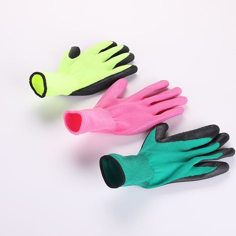 Filiyano-Ensemble de 3 paires de gants de jardinage pour enfants avec doublure en mousse de caoutchouc, gants de jardinage et gants de travail pour (1/5)