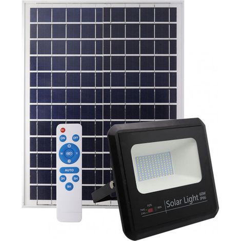Projektor solar malaquita 60w 6500k schwarz 5400lm (23x25,5x6,5)(35x35x2)cm Fernbedienung und cable 5m (1/3)