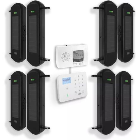 Ultra Secure – Alarme périmétrique paddock chevaux – Barrières infrarouges sans fil 900m – Alimentation batterie lithium avec panneaux solaires intégrés - GSM 2 G (1/5)