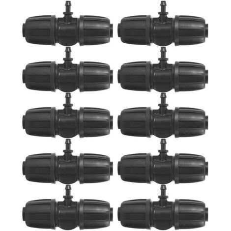 FENOPLASTICA16mm à 4/7 Garden Lock Connecteurs en T Barbelés, 10pcs/Set Connecteurs pour PE Hose Garden Irrigation System (1/5)