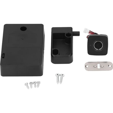 Serrure à empreinte digitale pour tiroir Modèle universel Verrouillage biométrique rapide 0.5s Noir ABS (1/5)