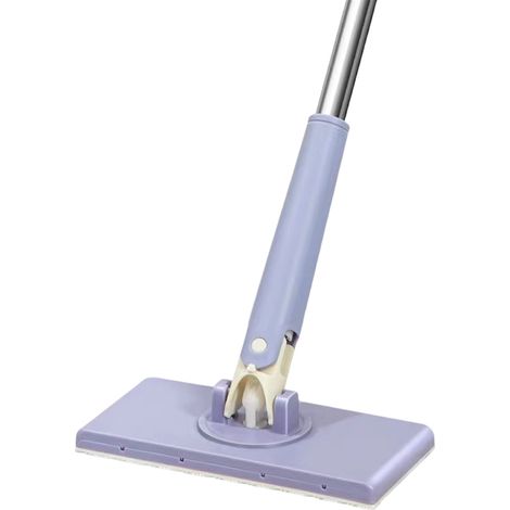 Balai plat multifonctionnel à 360°, mini balai mains libres compatible avec les chiffons de nettoyage, pour laver les sols, nettoyer les placards, les miroirs, les murs et les cuisines. (1/5)