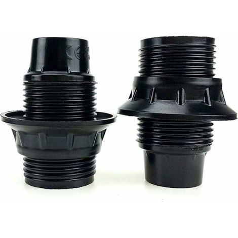 Douille E14 - Bakélite Noire - Résistance Chaleur 180℃ - Compatible Lampe E14 Jusqu'à 60 W - 4 Pièces (1/4)