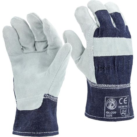 STI Guanti Crosta Bovino e Cotone Antinfortunistica lavoro meccanica 10 XL 1 Paio