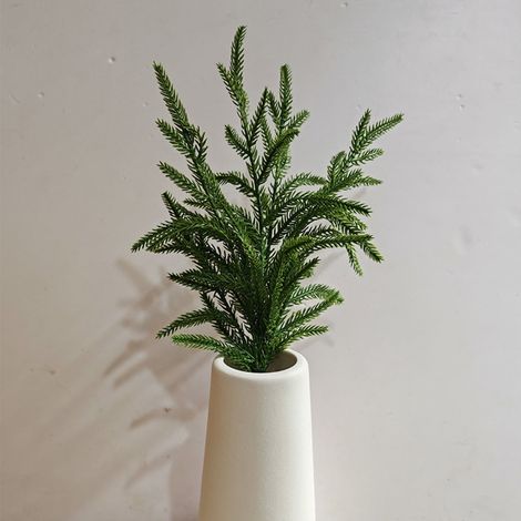 Branches De Pin D'Norfolk - 12 Pièces - 45 Cm - Vert - Pour Couronnes Guirlandes Vases Décoration Intérieure Et Extérieure (1/5)