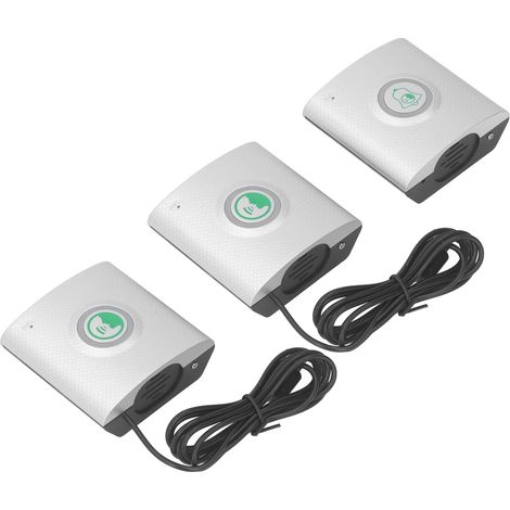 unités intérieures + 1 unité extérieure, sonnette interphone vocale sans fil à très longue portée, convient à une utilisation à domicile et au bureau, voix forte et claire, sécurité domestique, argent (1/5)