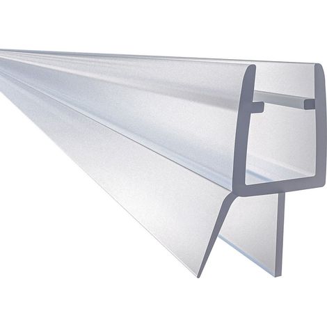 1 Pezzo Guarnizione Sottoporta (Modello-2) per box doccia lunga 90 cm per vetro da 5-6 mm Coda Morbida larga 12 mm Tagliabile