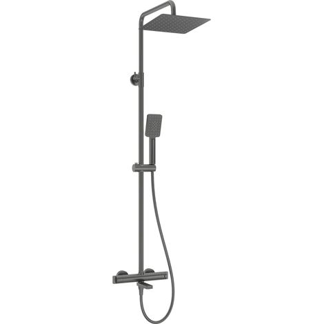 Deante Duschset mit Regeneffekt Titanium Modern (1/2)