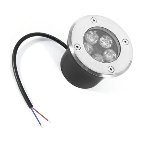 Spot encastré 5 W IP65 pour extérieur – éclairage de jardin, allée et cour – acier inoxydable et verre trempé – lumière blanc chaud – 85–265 V (1/5)