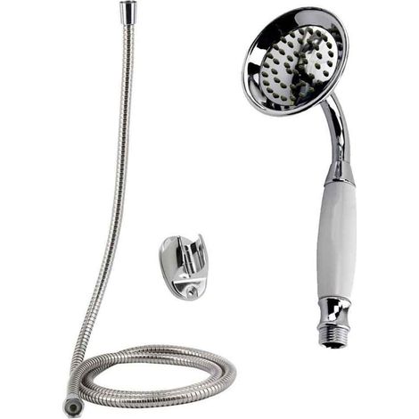 Soffione con tubo flessibile da 1,8 metri doccetta a telefono con filtro doccia per bagno con supporto staffa a muro
