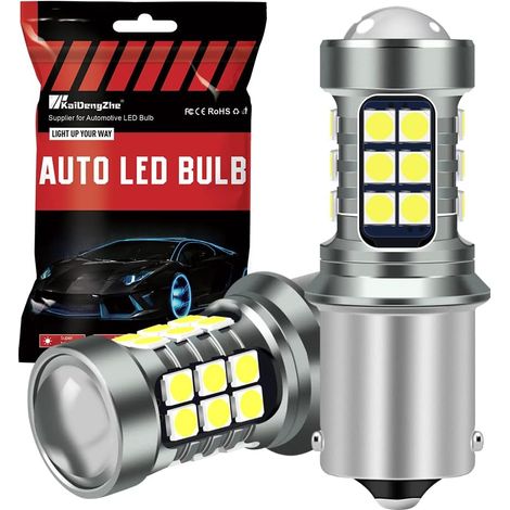 2PCS Ampoule LED 1156 BA15S Rouge 46SMD 3020 Canbus Pour Feu Stop Arrière Voiture