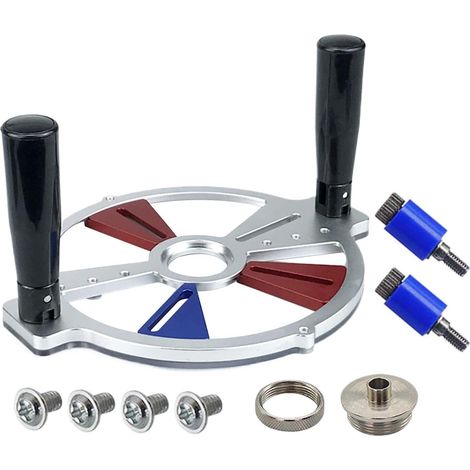 Guide de cercle pour défonceuse Glissière réglable pour affleureuse Gabarit de perçage pour rénovation, garage, menuiserie, projets de fabrication de meubles et (1/5)