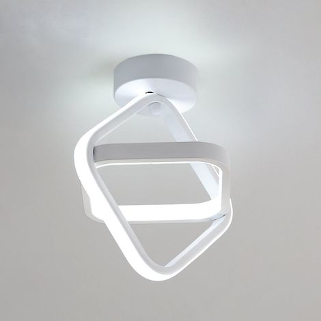 GOECO Plafoniera LED moderna, Lampada da soffitto LED 22W Lampadari per Corridoio Balcone Scala, 6000K Luce bianca fredda, Diametro 22cm bianca (1/5)
