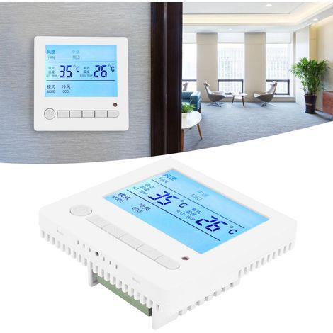 AC220V LCD Smart-Thermostat für Gebläsekonvektoren, Temperaturregler und Klimaanlagen-Bedienfeld (1/5)