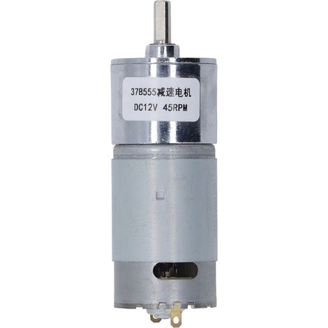 Moteur à engrenages DC 45RPM 12V avec bobine en laiton, réversible et autobloquant, résistant à l'usure (1/5)
