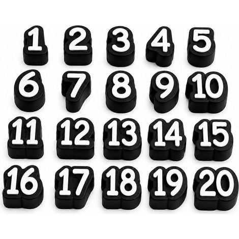 Étiquettes numérotées réutilisables pour crayons organisation fournitures scolaires et espaces de rangement - noir (1/5)