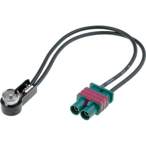 Adaptateur Antenne Double Fakra M ISO M coude compatible avec Audi Fiat Mercedes Peugeot Seat VW Skoda