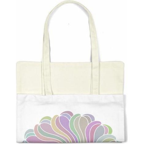 Sac Shopping Tote Bag - Coton Réutilisable - 34 x 40 cm - Anses Longues Épaule - 1 Pièce (1/4)