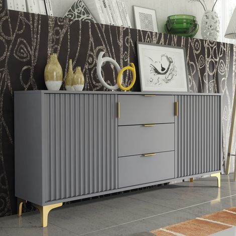 Tide Crest Gold Sideboard 140cm - Dark Grey (1/5)