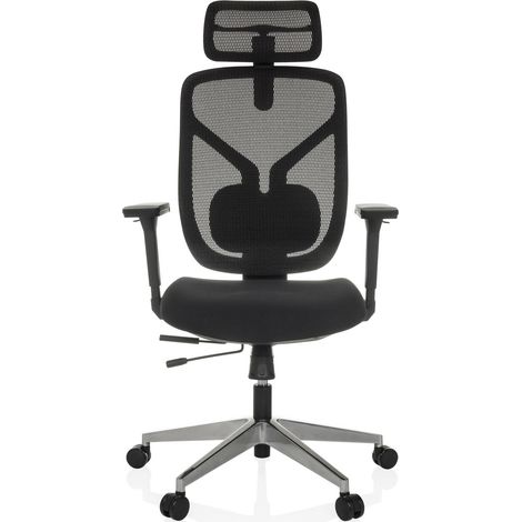 [GEBRAUCHT] Hjh Office Bürostuhl Cassilis B Schwarz Netzstoff Kopfstütze Lordosenstütze B-Ware