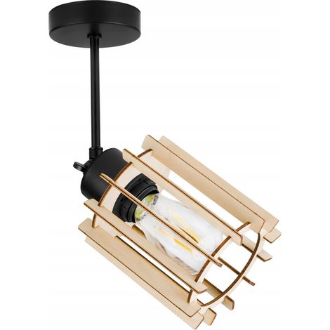 LAMPADA A SOSPENSIONE A LED MODERNA IN LEGNO