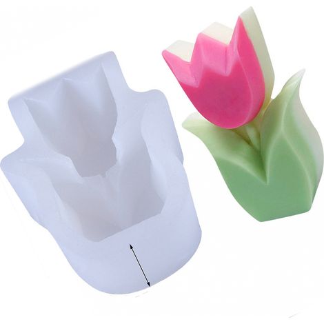 Handgefertigte, umweltfreundliche 3D-Silikonform für Blumen, ideal für kreative Hobbys (75 x 102 x 37 mm). (1/4)