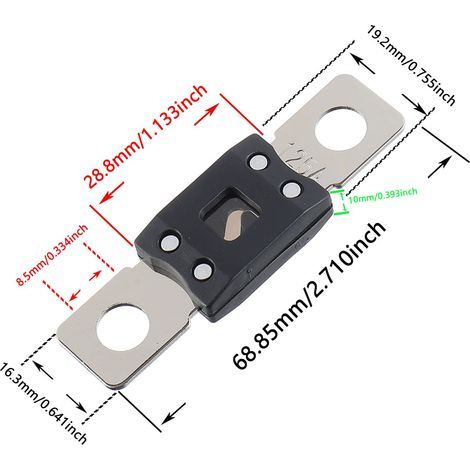 400A MEGA Fusible à Courant Élevé AMG 400 Ampères à Boulonner Pour Voitures, Camions, Véhicules de Construction, Autobus, Caravanes (2 Pièces) (1/4)