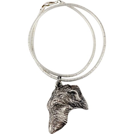 Levriero scozzese, Deerhound - collana per cani, gioielli unici per amanti dei cani, ciondolo a forma di serpente unico di Art-Dog (1/5)