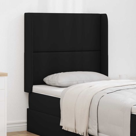 vidaXL Oreille de tête de lit Noir 80 x 16 x 4 cm PVC