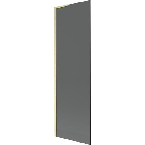 Mexen Next L mampara de baño 1 hoja 60 x 150 cm, grafito, oro cepillado - 895-060-000-03-40-55 (1/5)