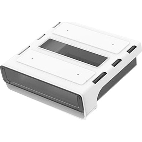 Boîte de rangement sous bureau grande capacité plastique adhésive dissimulée étagère organisateur de tiroir noir M largeur 17cm / 6.7in pour téléphones pièces papeterie (1/5)