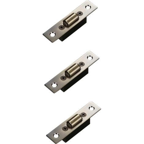 Lot de 3 loquets à bille en acier inoxydable avec gâche réglable (1/5)