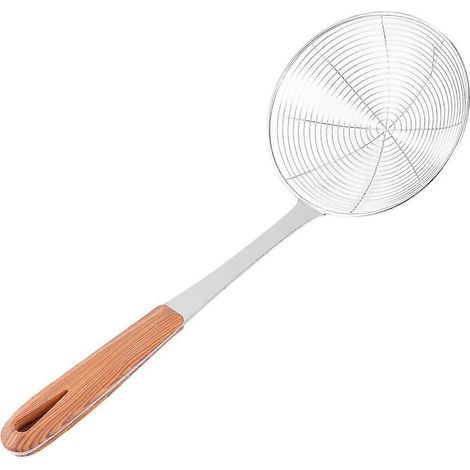 Ölsieblöffel aus Edelstahl, Gemüsesieb, Nudelsieblöffel, Küchenhelfer für Kartoffeln, Pommes frites und Chips (16 cm) – 40,5 x 5 cm – Kaffee (1/4)