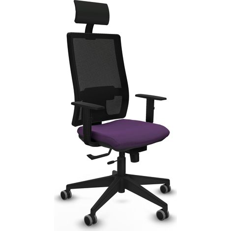Silla de Oficina con Cabecero Piqueras y Crespo 1D066G1 Morado