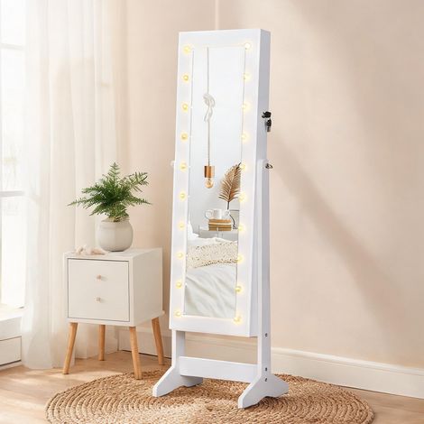 Armoire à bijoux alb en MDF 40 x 37 x 146 cm (1/5)