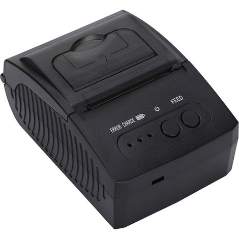 Imprimante thermique portable 58 mm pour points de vente, transport et étiquettes thermiques, compatible Android, iOS et Windows (prise UE). (1/5)