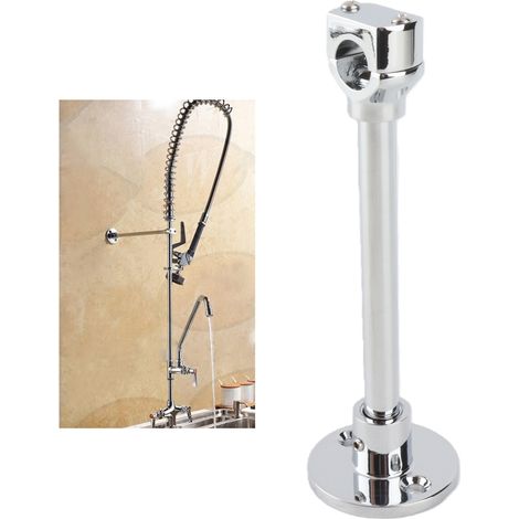 Verchromte Duscharmverlängerung, Wasserhahnverlängerung, Duscharmbefestigung, verchromter Duscharm, Duscharmzubehör, Duscharmzubehör für Regenduschen, 255–316 g, Silber, 9960-02, 1 Arm (1/5)