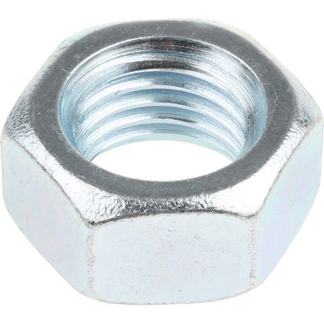 Écrou hexagonal RS PRO, M20, Acier Galvanisé brillant ( Prix pour Sachet de 50 )