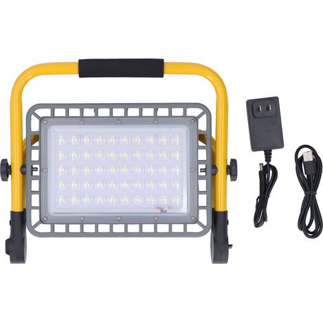 Lampe de travail LED rechargeable 100W, étanche IP66, prise US 100-240V, éclairage extérieur puissant (1/5)
