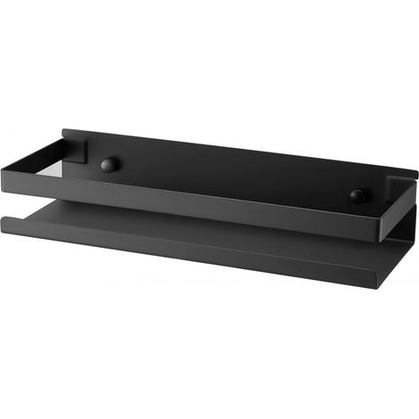 Estante de baño montado en la pared, accesorios de baño, 30cm, negro, moderno, cocina, ducha, champú, 1 ud. (1/4)